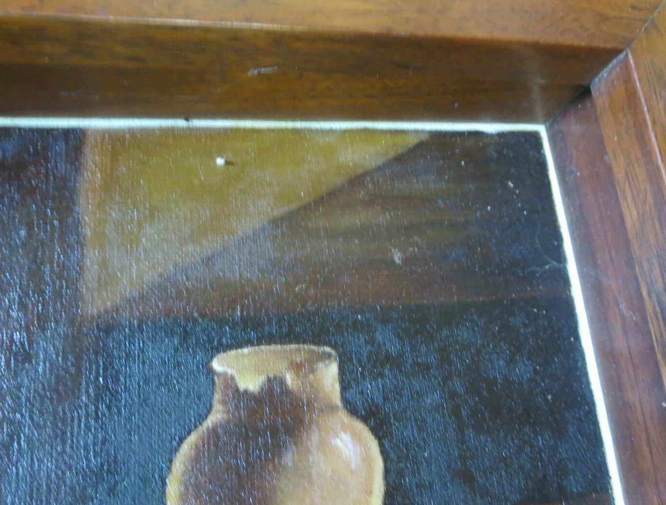 Painting Jesus in Pilate’s Dungeon Oil on Canvas signed F. Bird 14 1/2 x 11 3/4″
