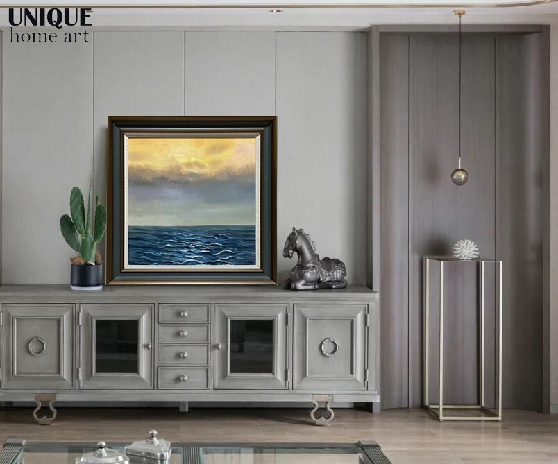 UniqueHomeArt Original Artwork Handmade Painting Wall Art Wood Frame 30in X 30in