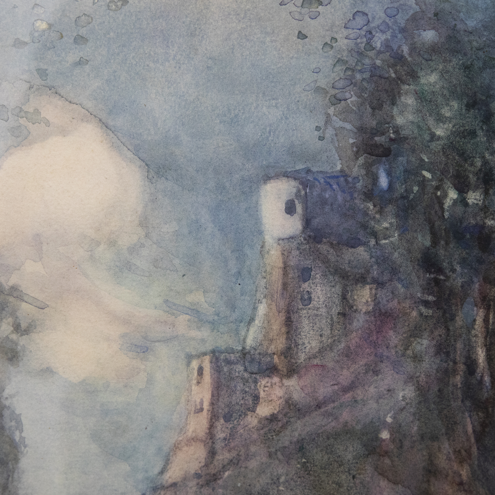 M.L. Harding – Early 20th Century Watercolour, Castle in the Clearing