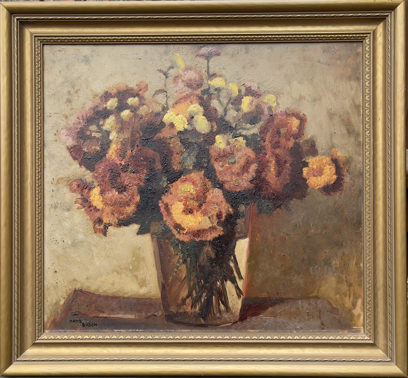 Hans Busch | Original | Floral Still Life | Cleveland School | 19 x 21 in. O/B