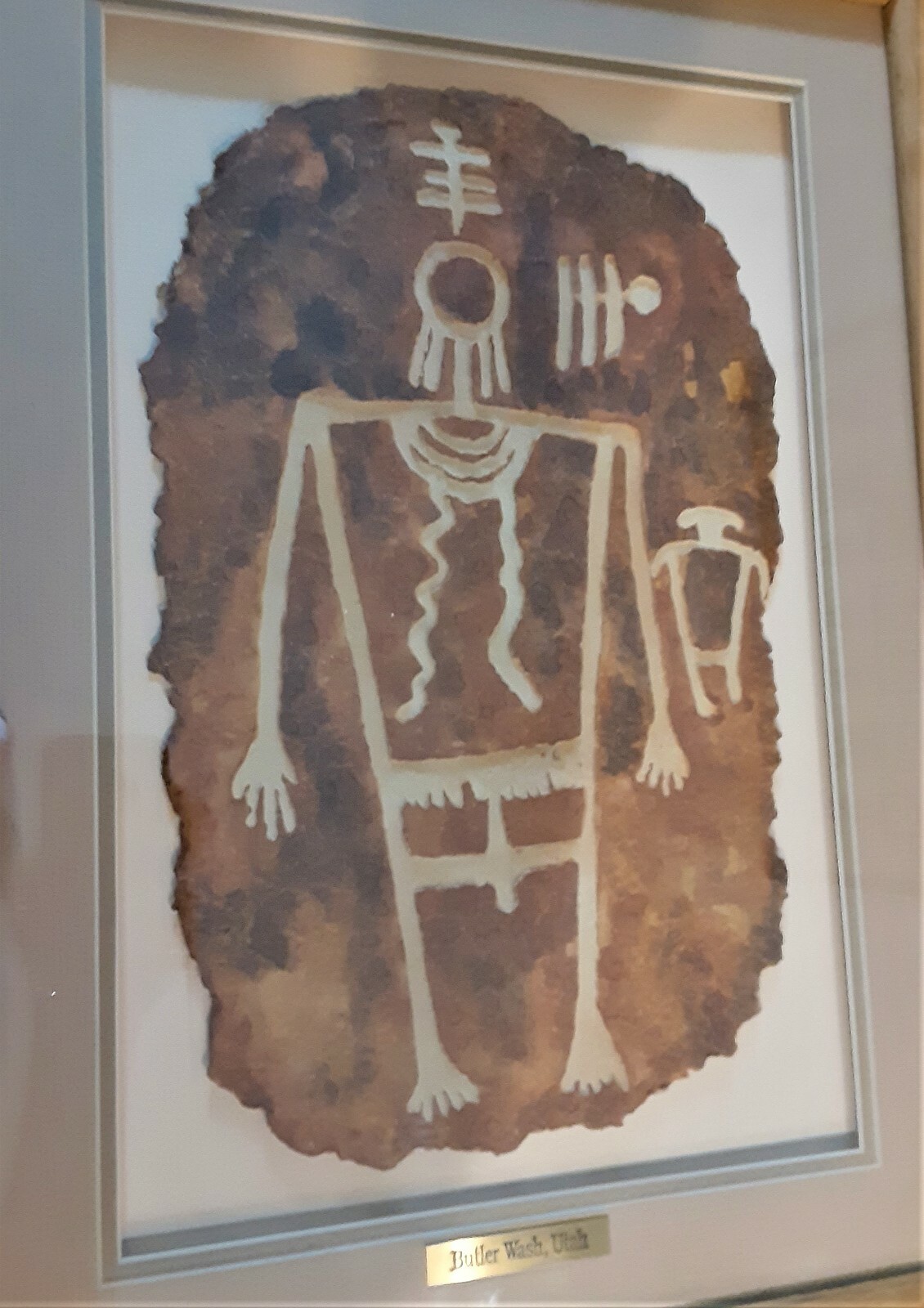 Arlene Connolly Framed Petroglyph / Rock Art «Butler Wash, Utah»