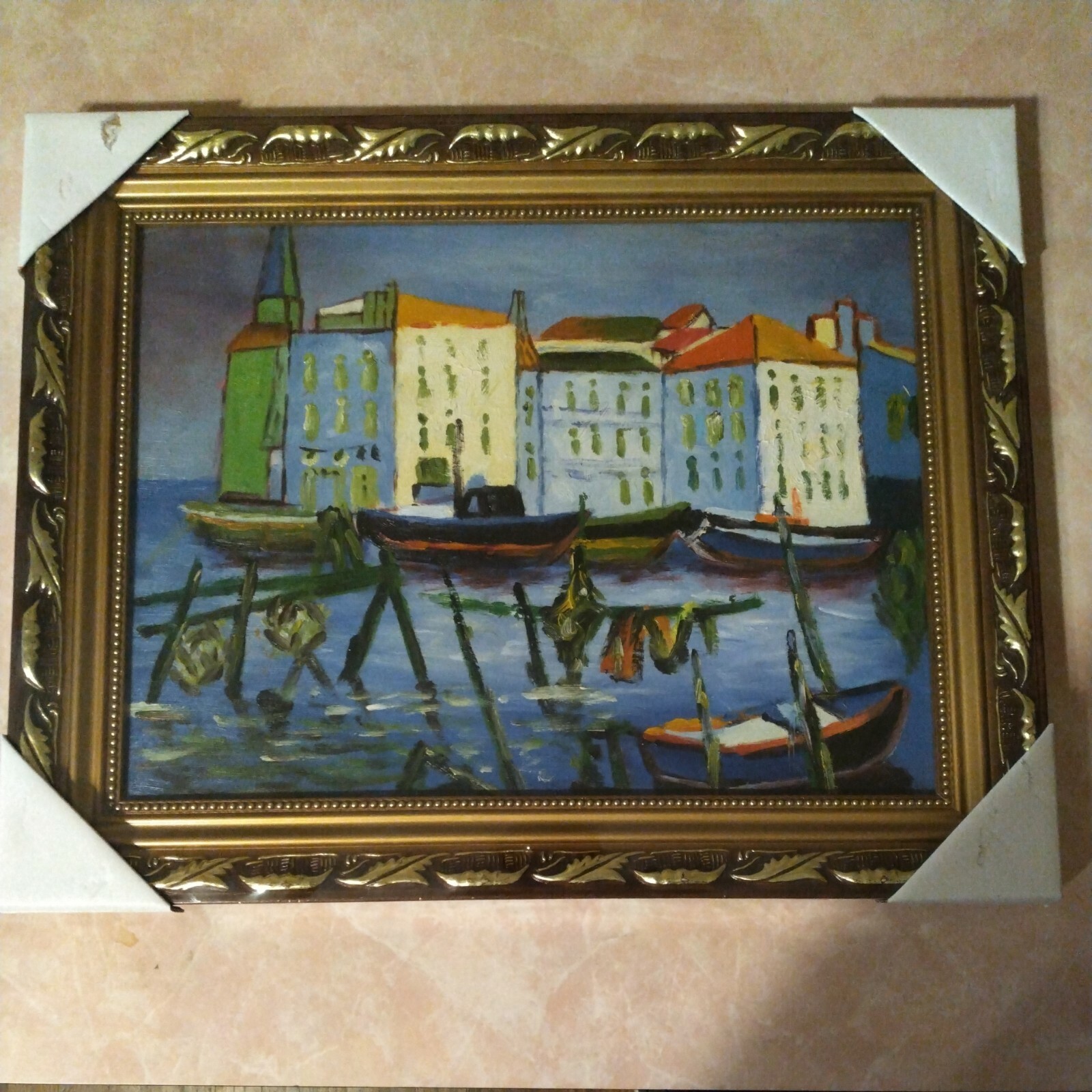 Framed Hand Painted Oil Painting,, 12×16″