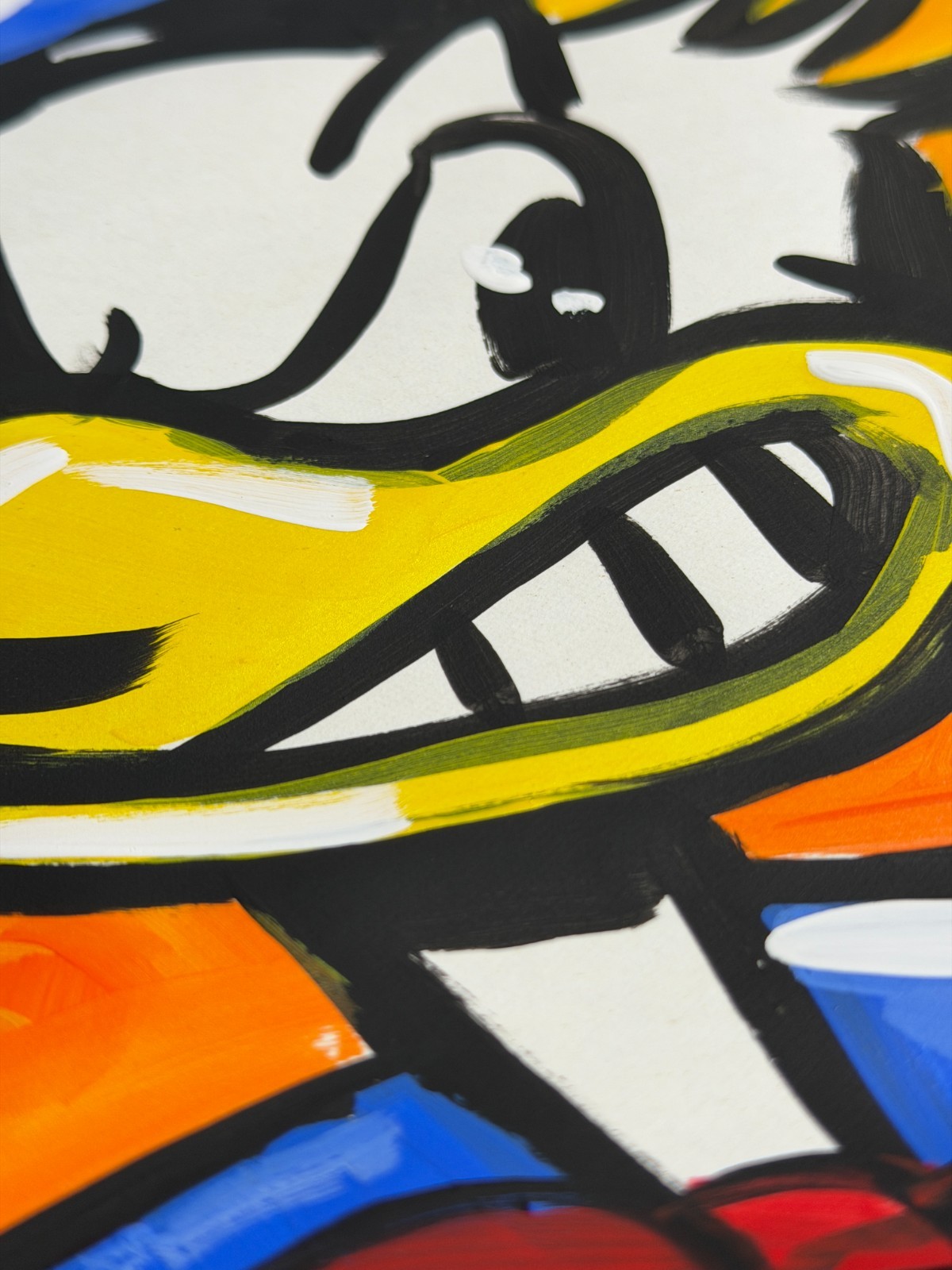 Striking «Donald Duck Study» 4 of 4 Pop Art – 9×12″ Acrylic Painting Media Paper
