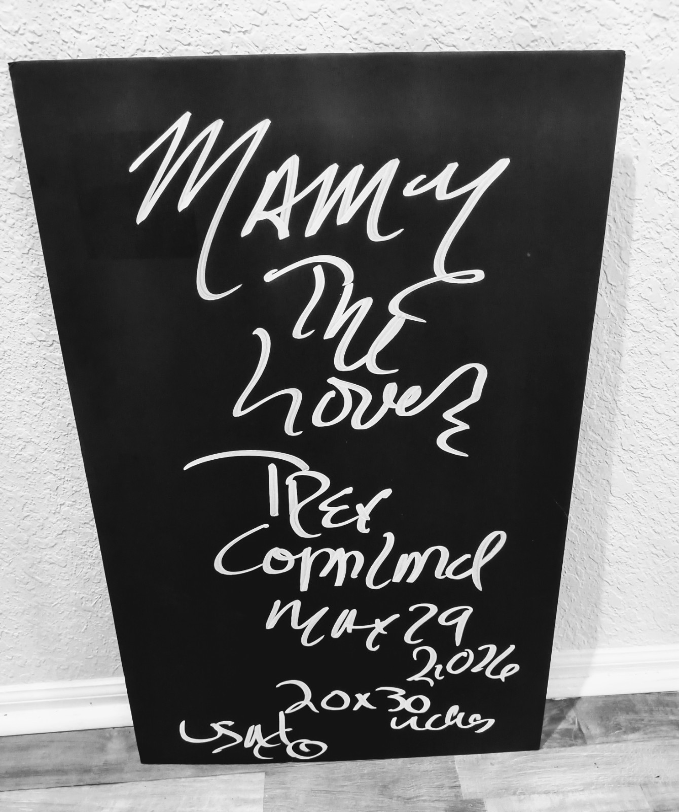 Trey Coppland, Manny The Lover Pop Art Acrylic Painting, 20+30 in, 2026 Signed