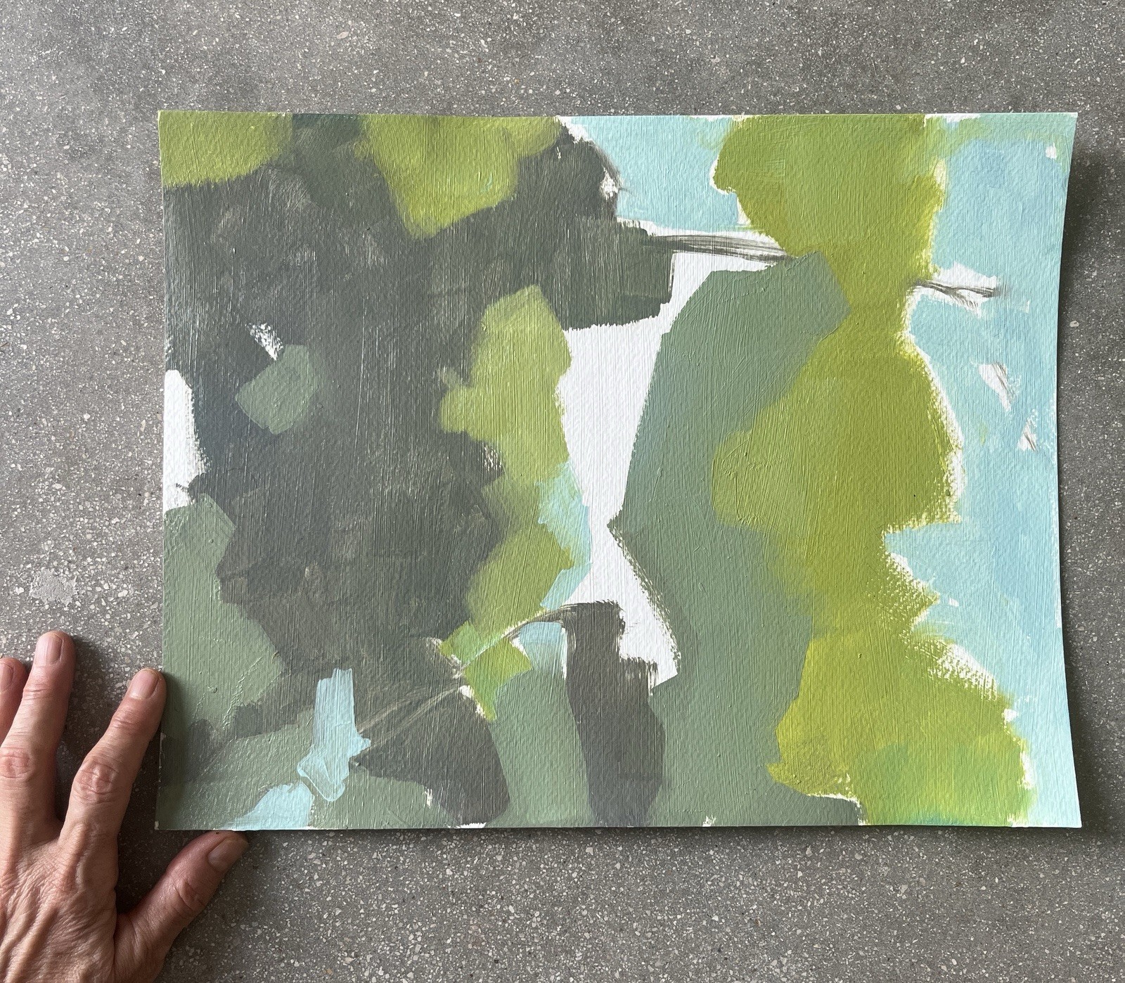 Contemporary Oil Abstract Landscape Original Painting Signed Collect Fine Art