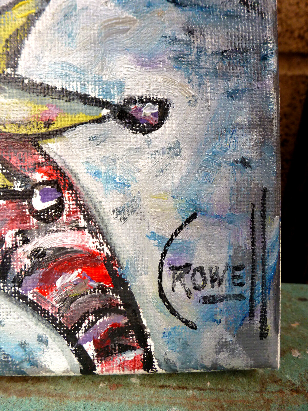 AN UPSET ALIEN new 8×10 oil painting original art outer space Wow signed Crowell