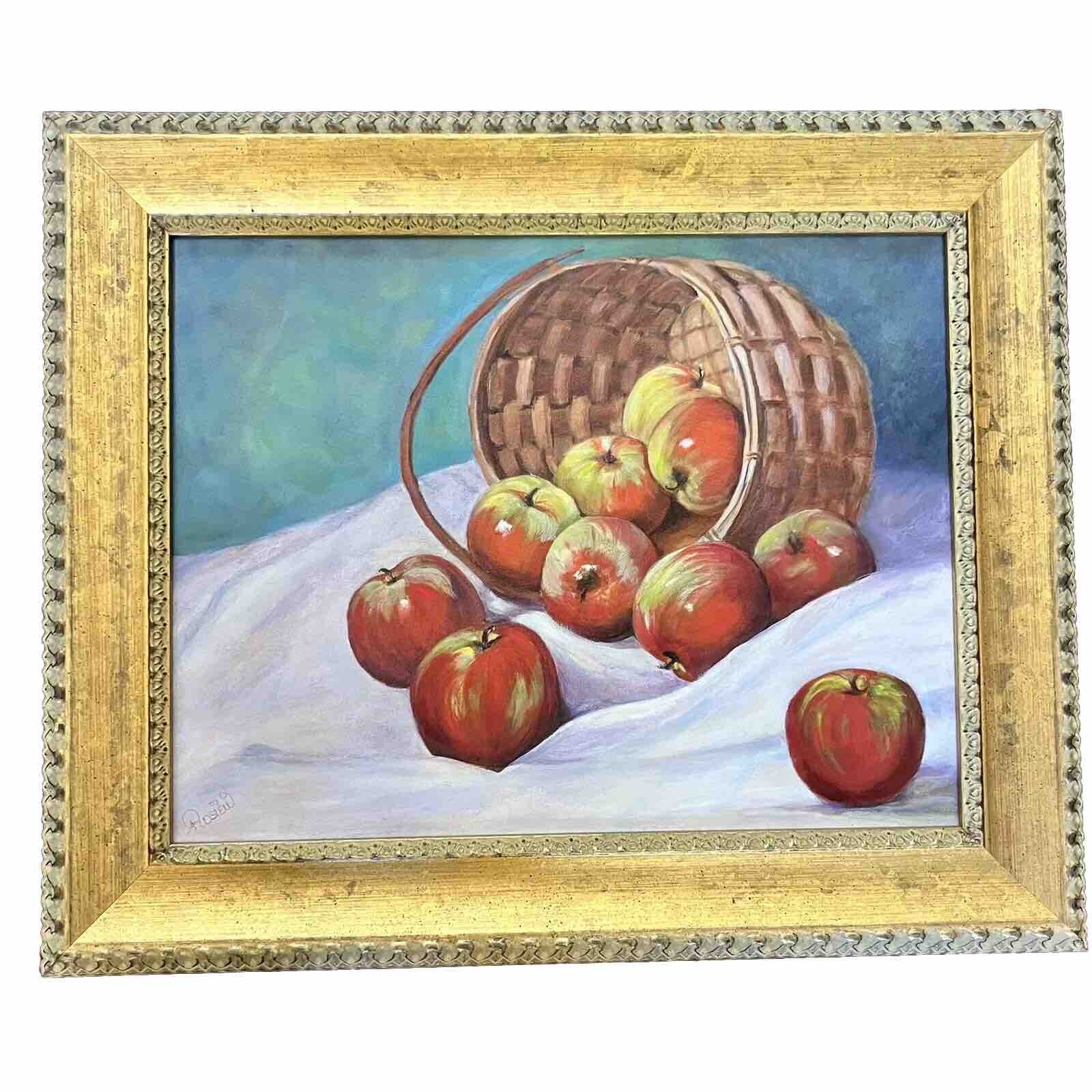 Still-life Painting “Green Apples” signed Rosie W