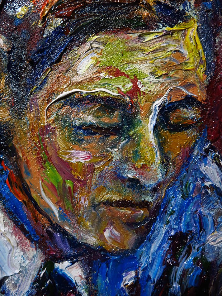 ORIGINAL OIL█PAINTING VINTAGE REALISM█ART SIGNED MAN LOVE MARRIAGE NR 24x24x1.5″