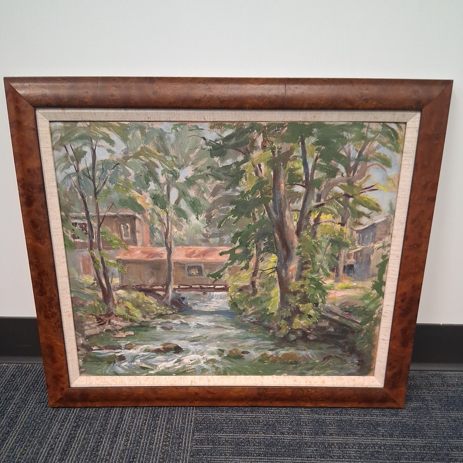 John THOMASON American Painter (1903-1985) Oil Painting On Board Signed 1960