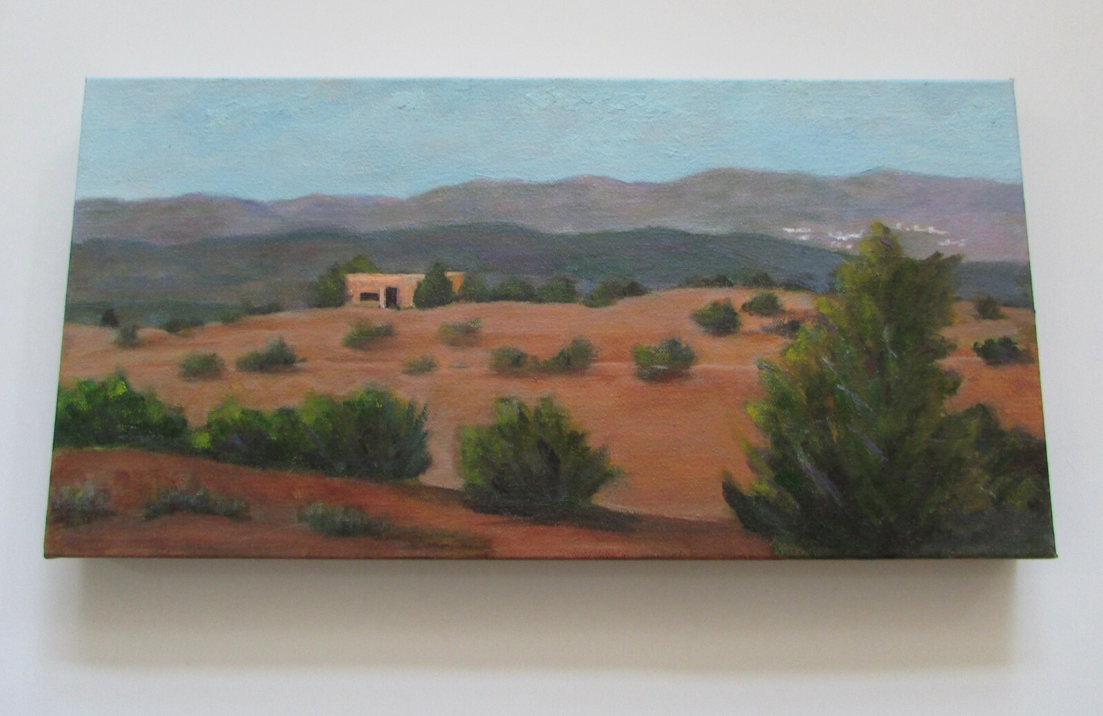 Ellen Walton Santa Fe Landscape Foothills Adobe Oil Painting