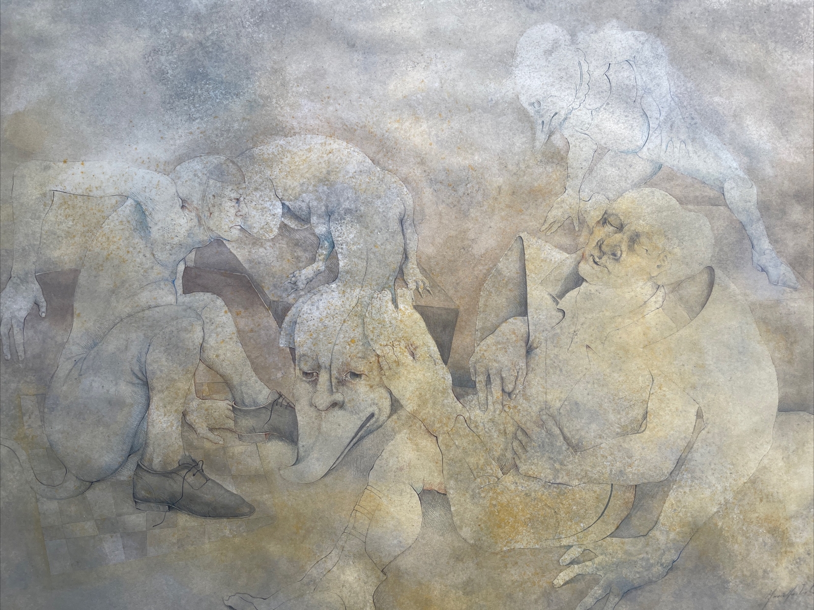 SURREALISM PAINTING ABSTRACT EXPRESSIONISM LISTED FAMOUS MARTIN MARIO DEL CAMPO