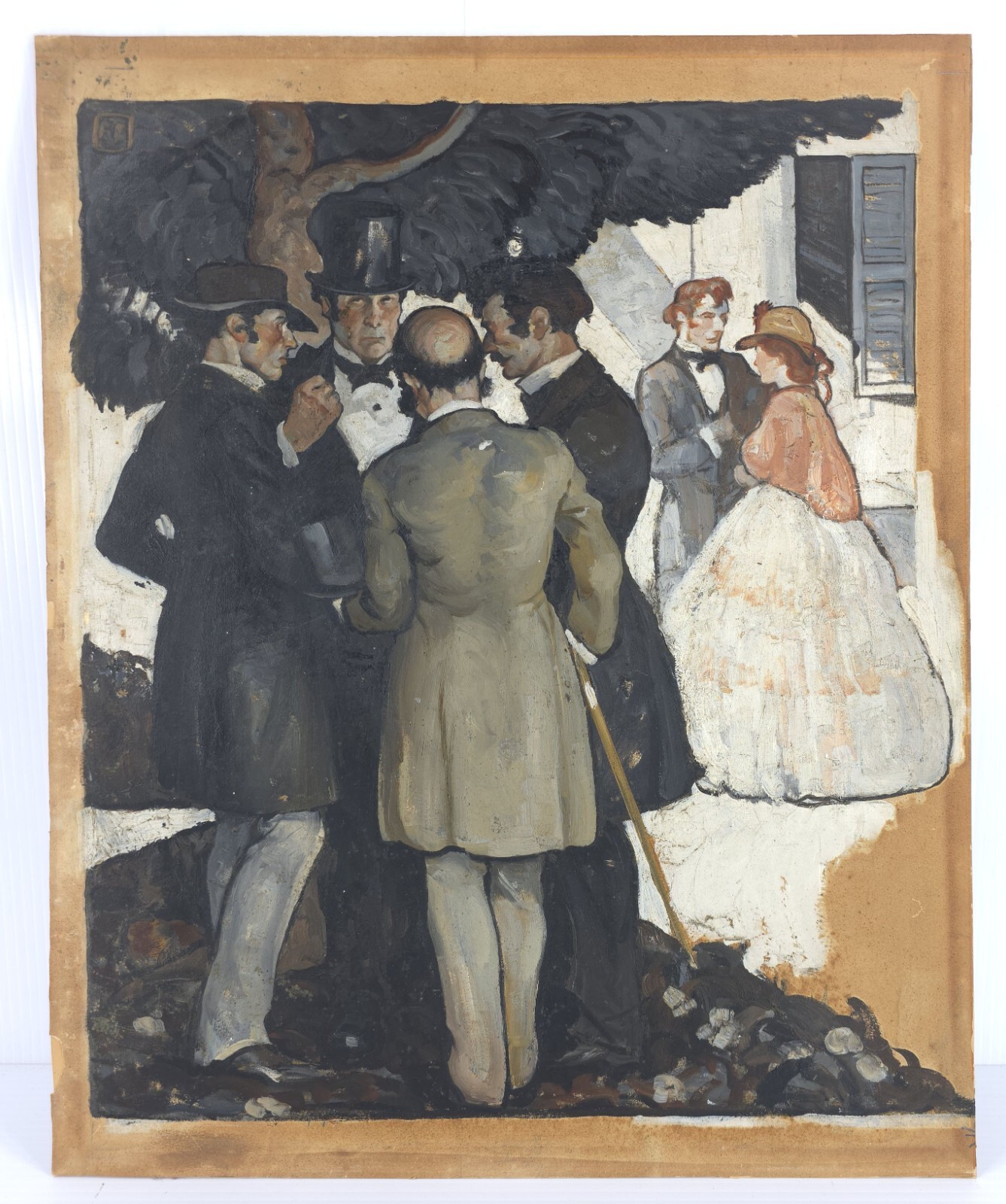 FRANK STREET Illustration Impressionist Painting Southern Secessionist Theme