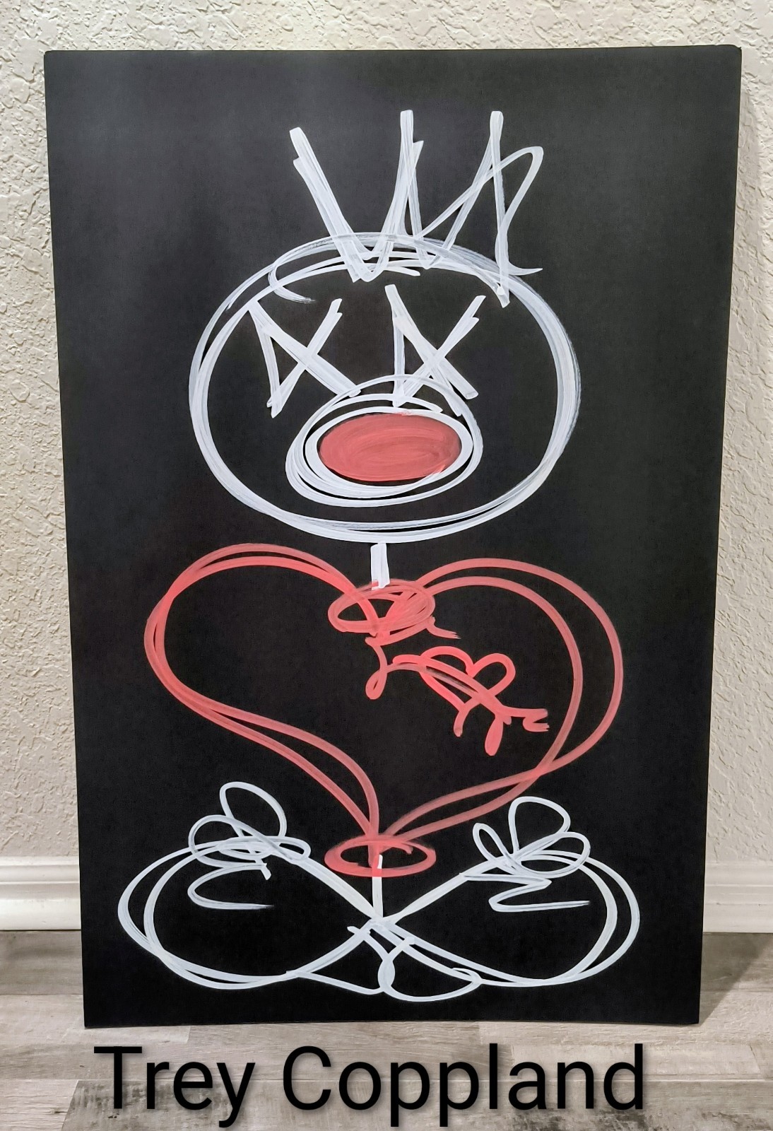 Trey Coppland, Manny The Lover Pop Art Acrylic Painting, 20+30 in, 2026 Signed