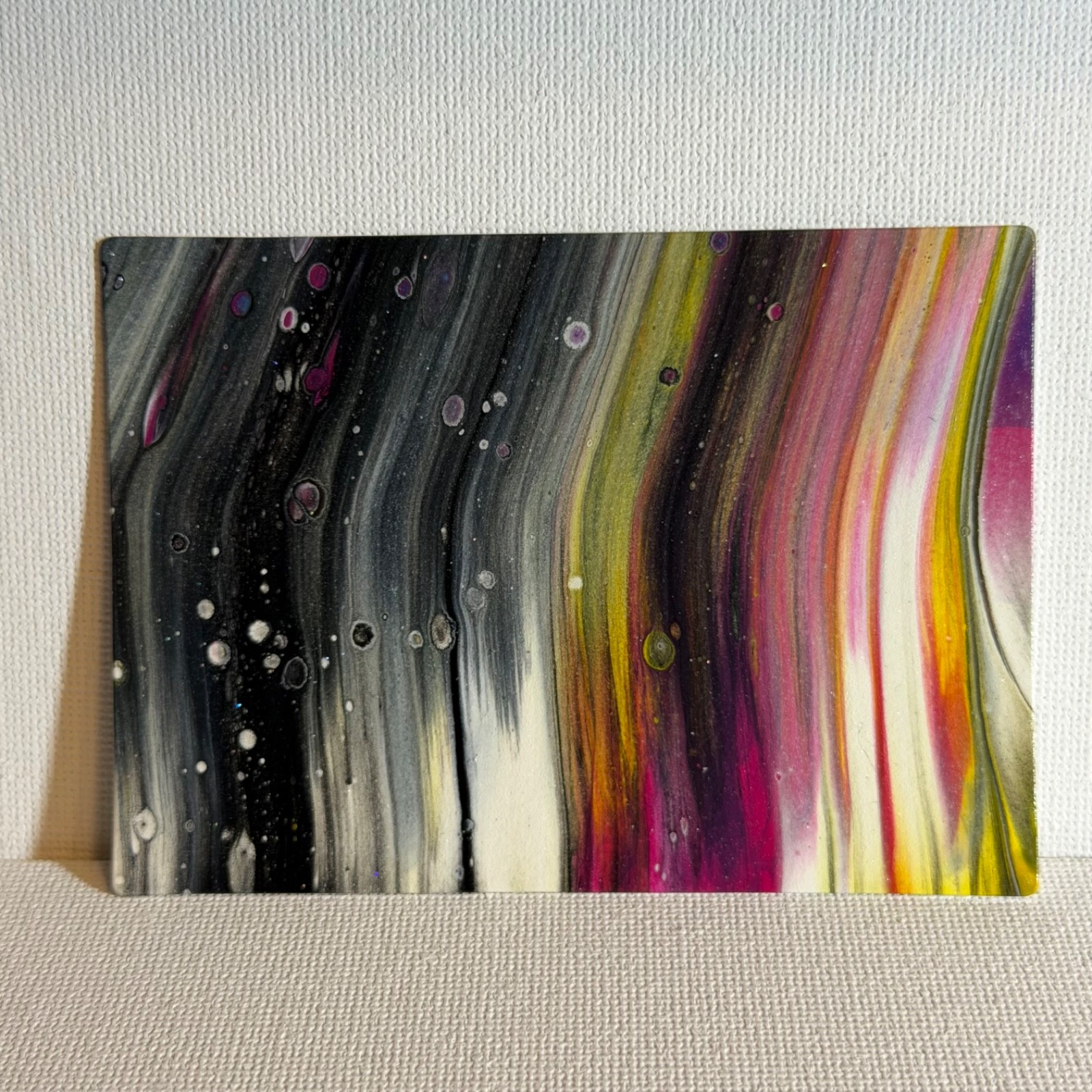 1 ACEO 2.5 x 3.5 Acrylic Abstract Paintings On Watercolor Paper