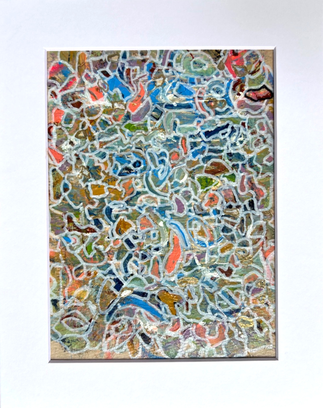 Abstract Painting Acrylic Original Modern Art 8×10 Matted Jimarieart