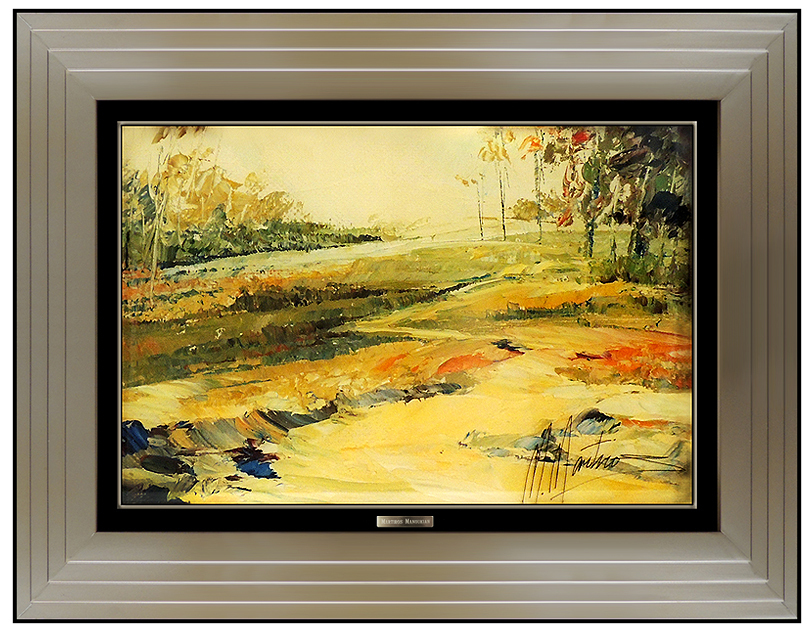 MARTIROS Manoukian ORIGINAL PAINTING Acrylic On Board Signed Art oil Landscape