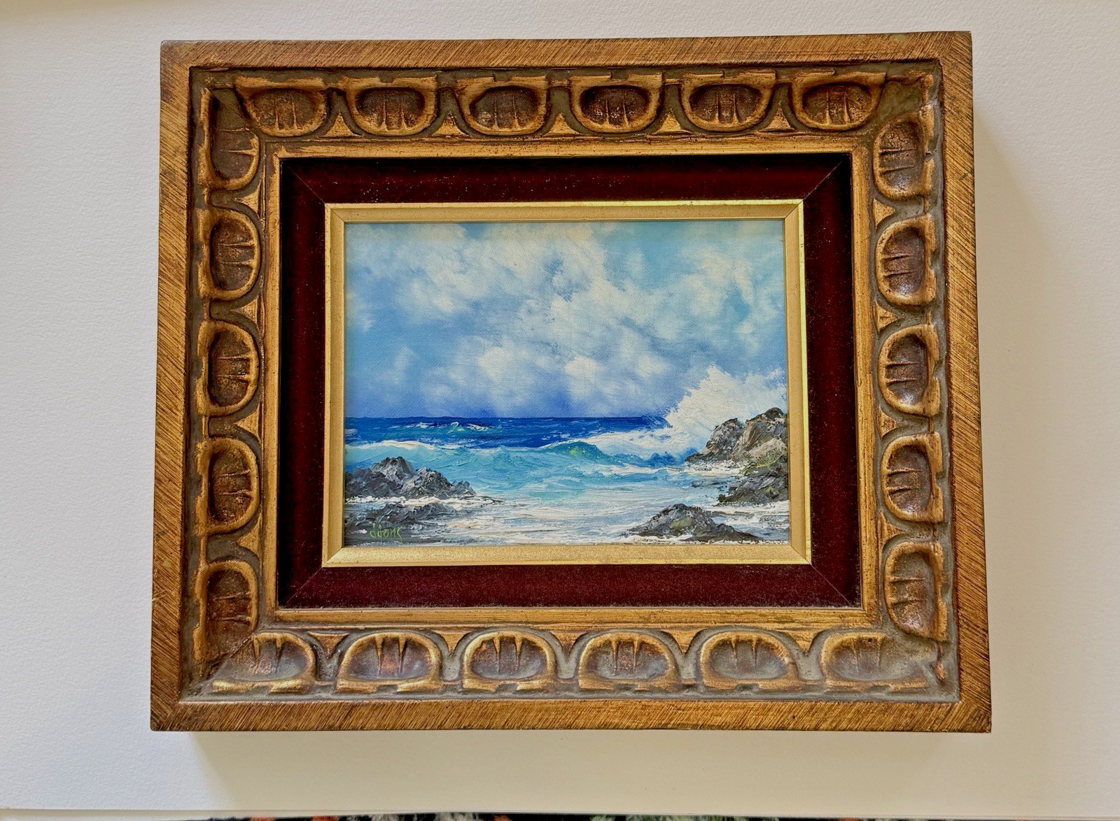JUDY DYANS, DY’ANS LISTED CALIFORNIA OIL PAINTING SEASCAPE COASTAL PLEIN AIR
