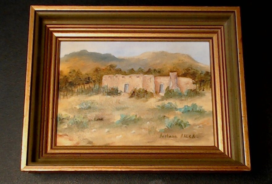 Oil painting By Artist- Barbara Black framed 9×7 Pre owned $55.00