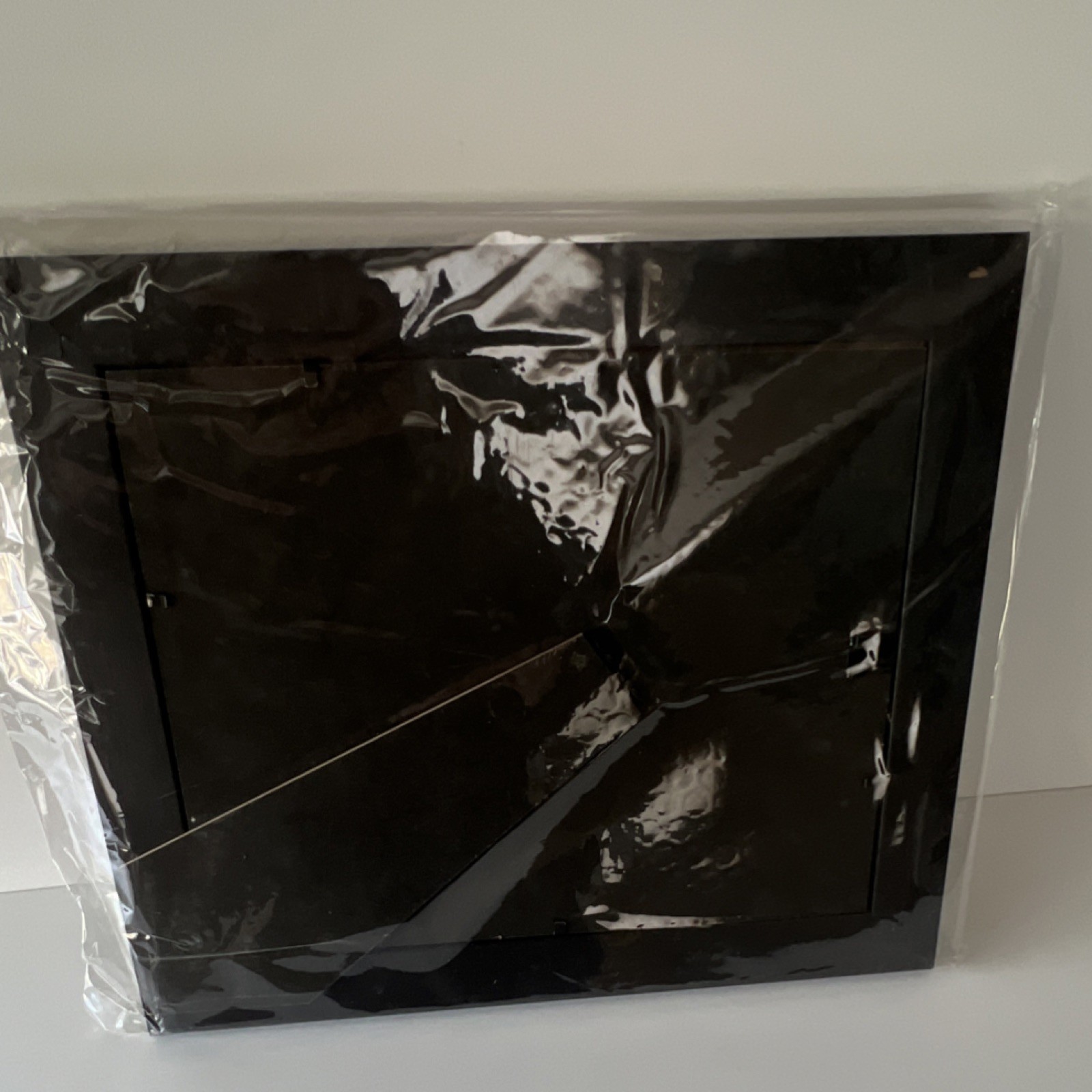 Abstract Small Matted & Framed Art Painting on Paper, Single Piece, Black Frame