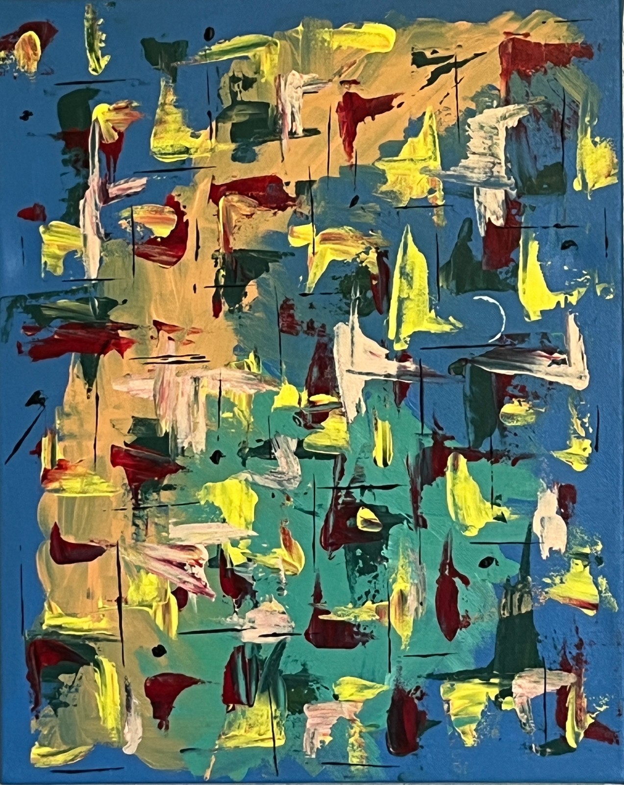 Original Abstract Acrylic Art Painting titled F0508