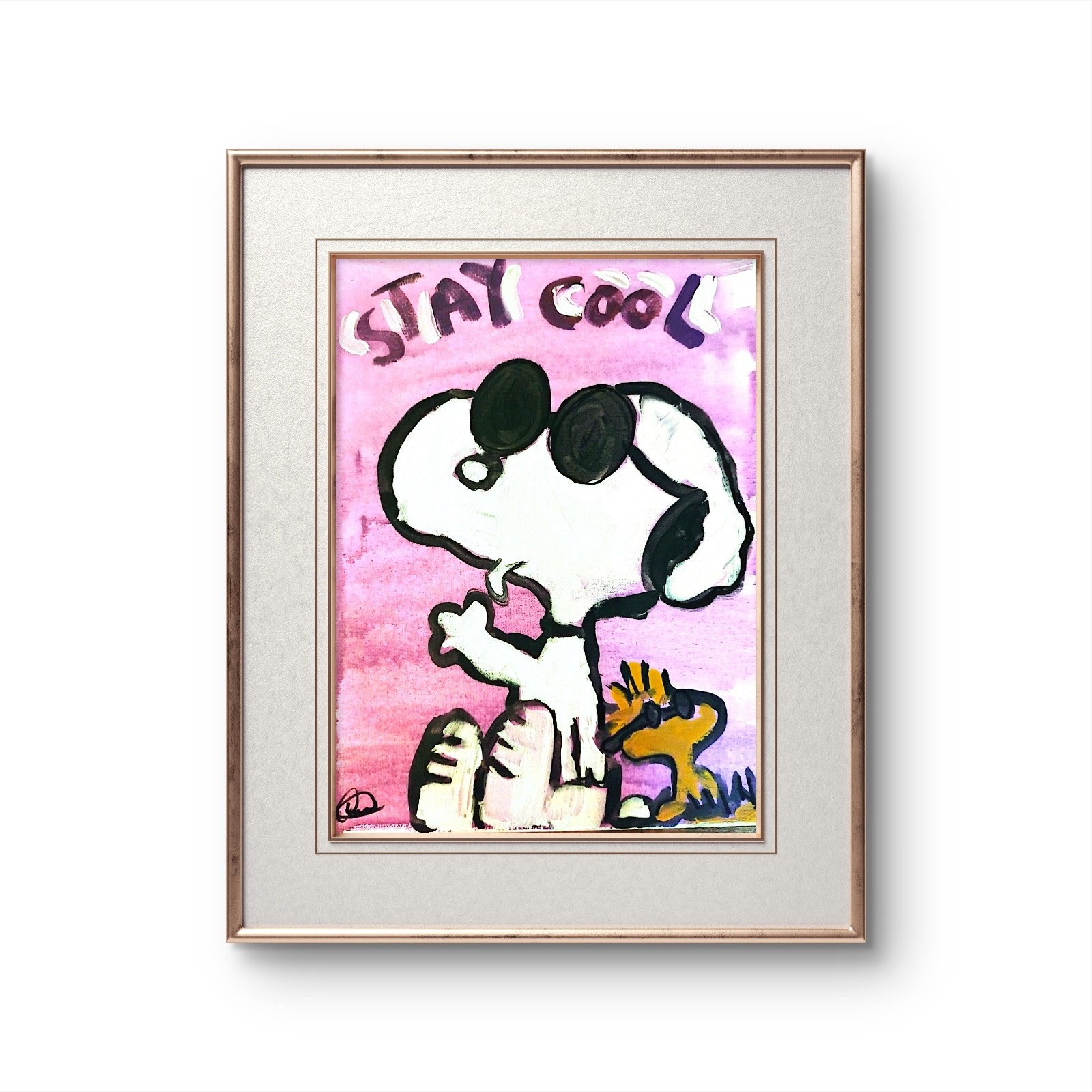 Original art 12×16 Cool Dog CANVAS Colorful Modern Art Acrylic Painting