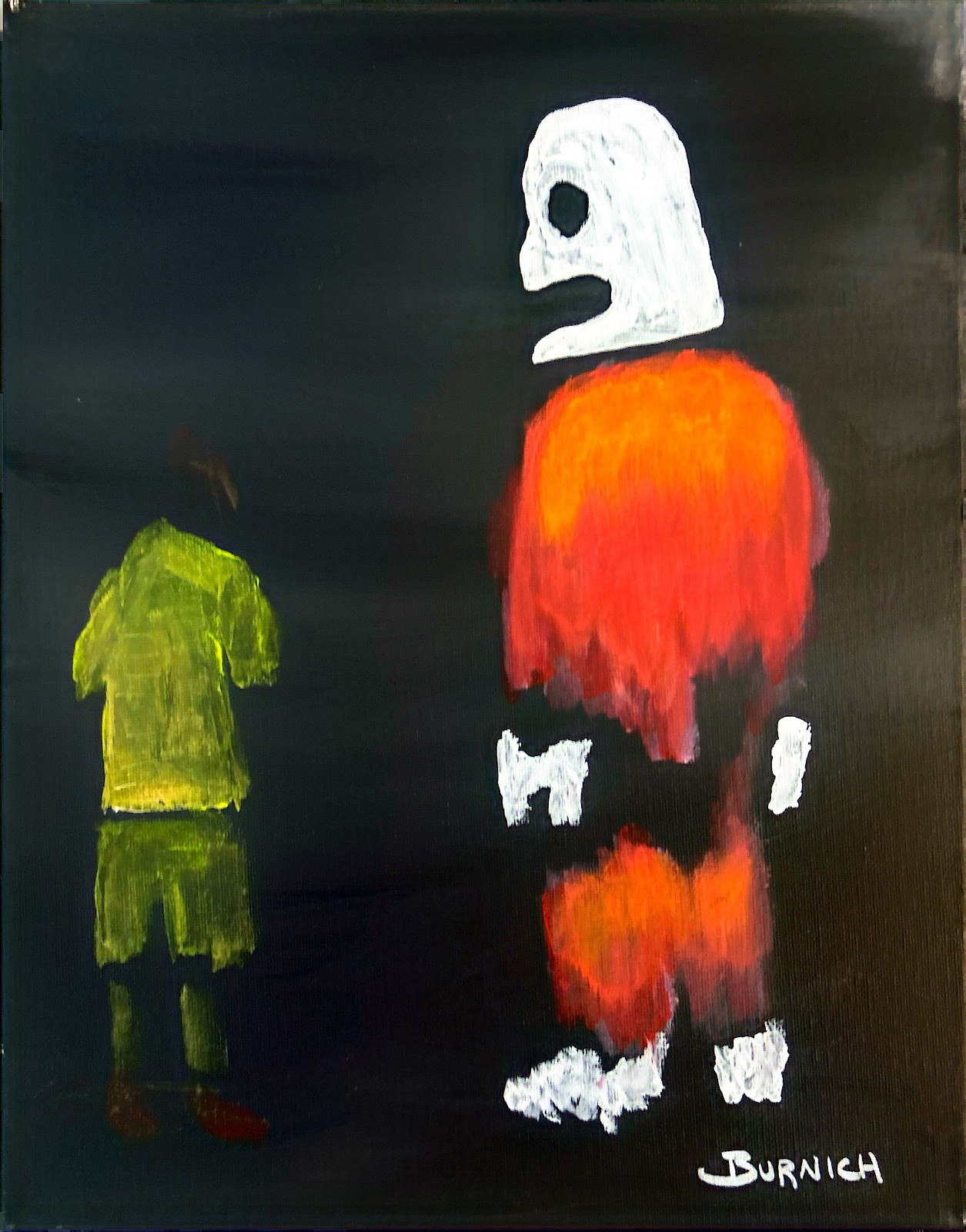 Hand Painted Figures 11×14 Canvas Expressionist Art Acrylic Abstract Wall Decor