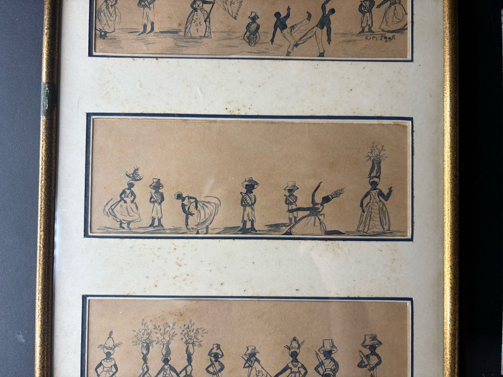 2 Signed Kim Poor Original Artworks Dated 1965 & 1987 Brazilian Works