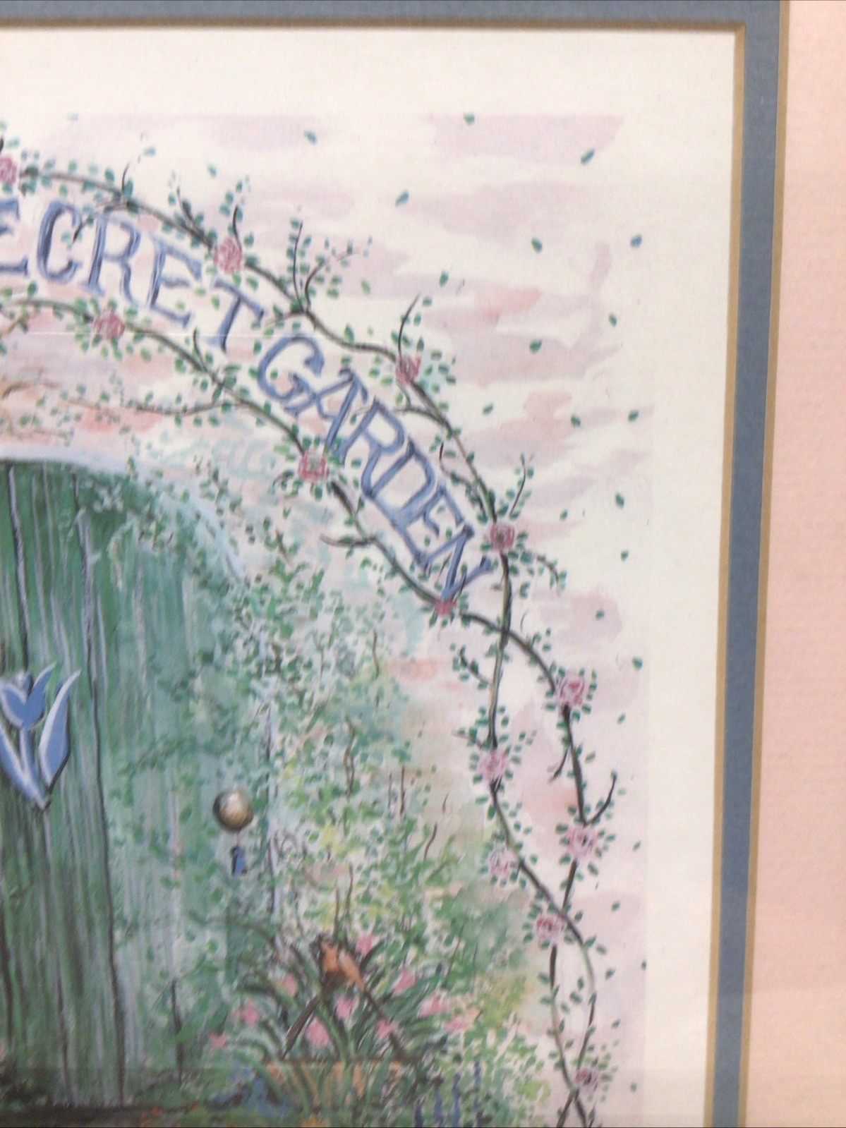 Original Enter The Secret Garden Watercolor Signed 1991