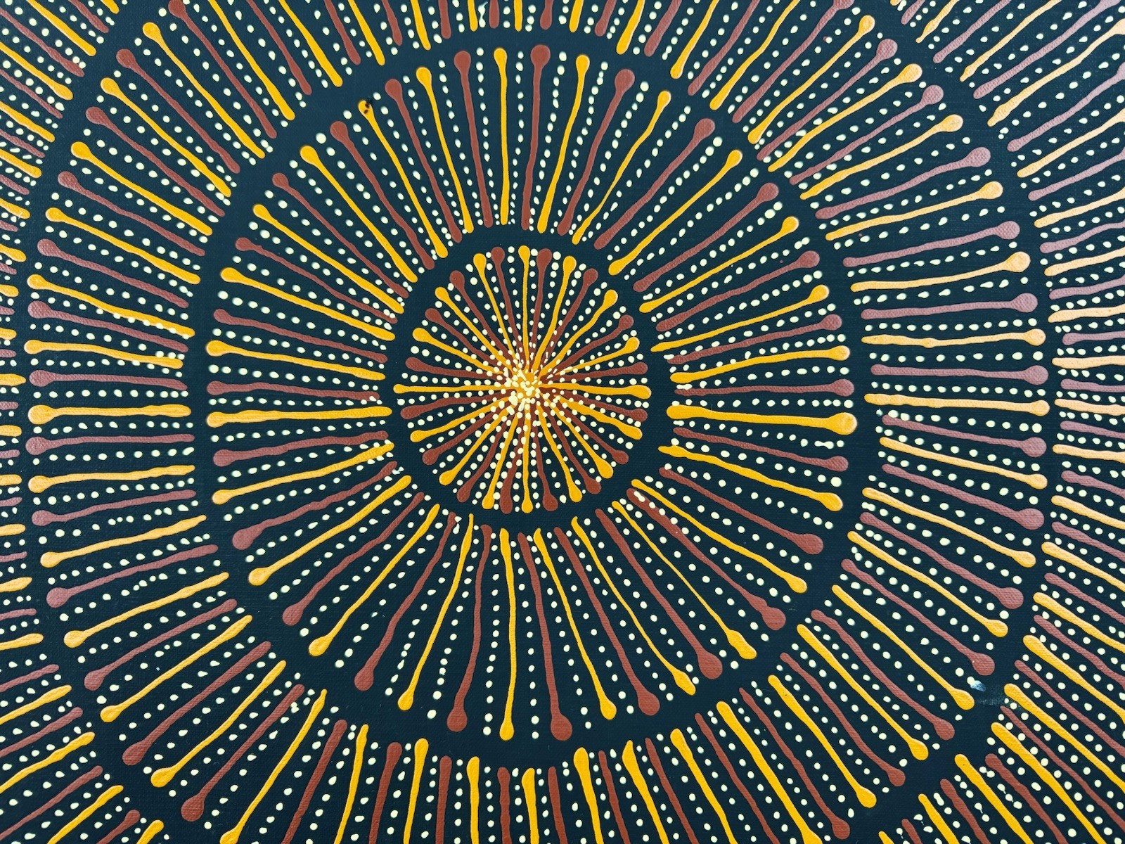 Mary Rumble Pitjara.Highly Collectable Aboriginal Art. Incl COA and photo’s