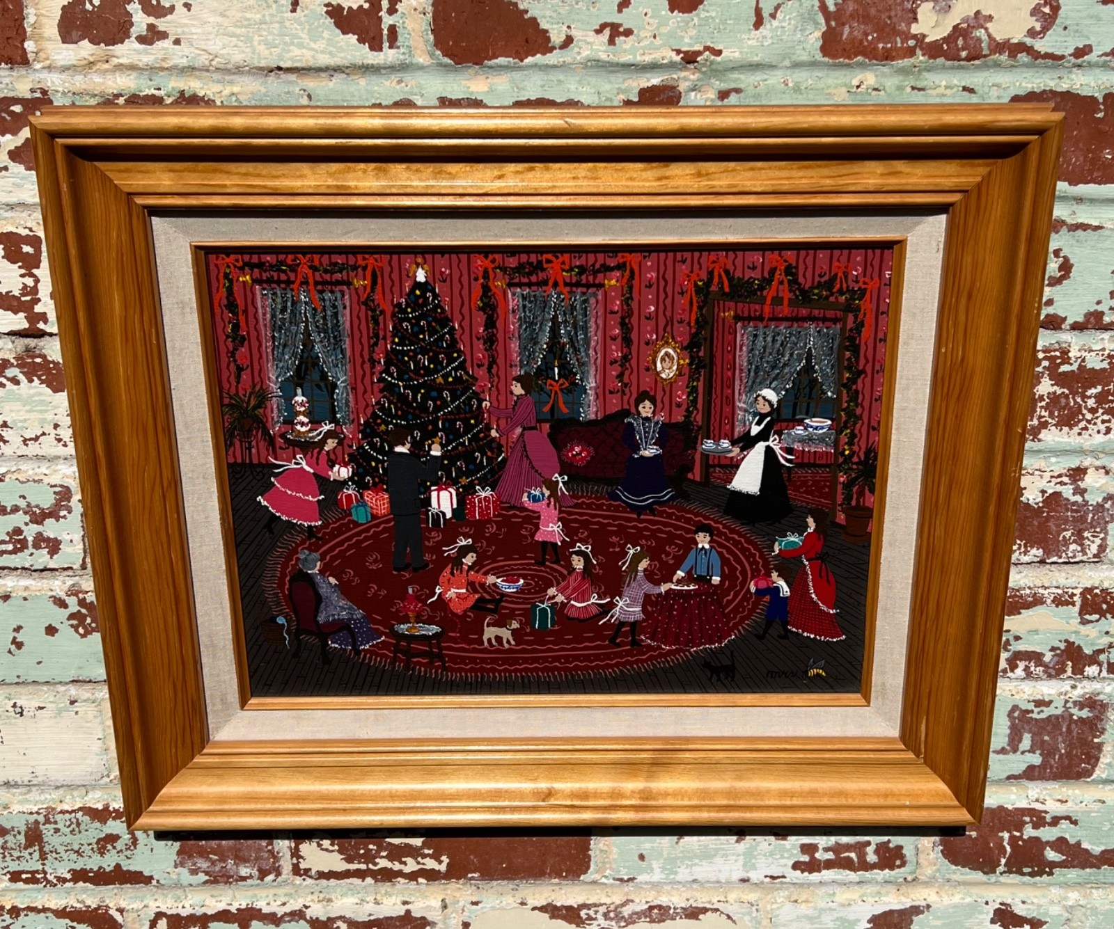 MRS. B ANN RUGH BAKER PAINTING CARMEL CALIFORNIA ARTIST FAMILY HOLIDAY CHRISTMAS