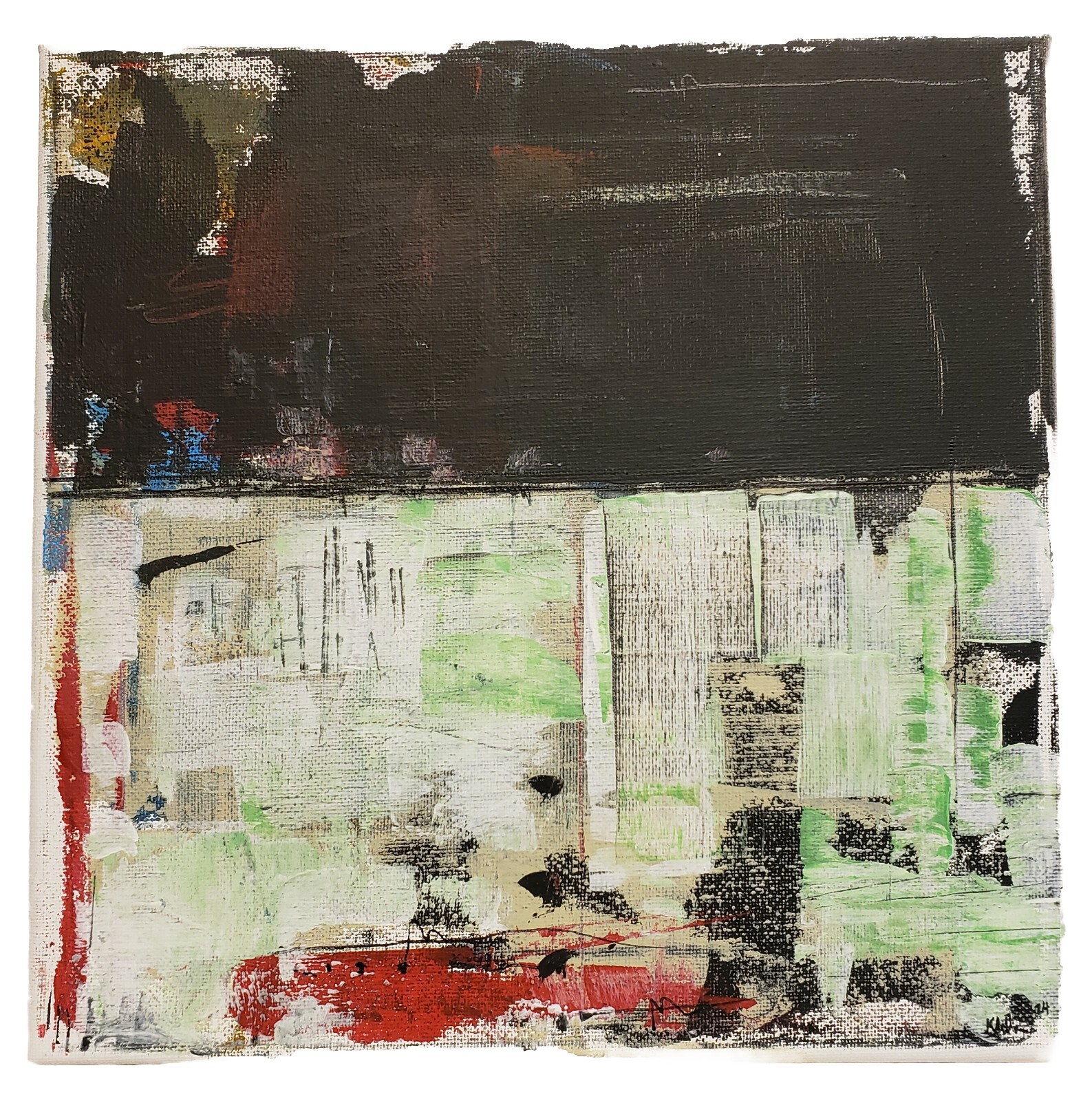 No.589 Original Abstract Modern Minimal Urban Textured Painting By K.A.Davis