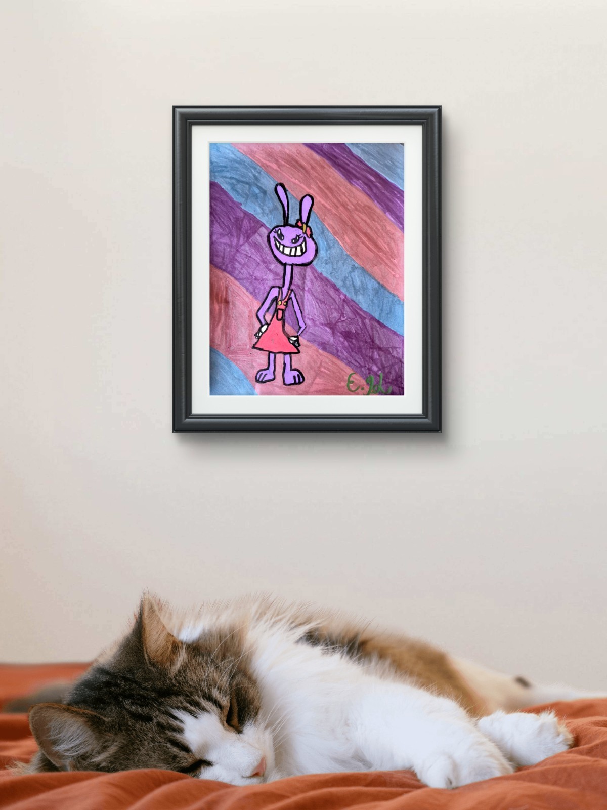 Original Colorful 11×14 Fantasy Character Pop Art Acrylic Paper Wall Decor E03