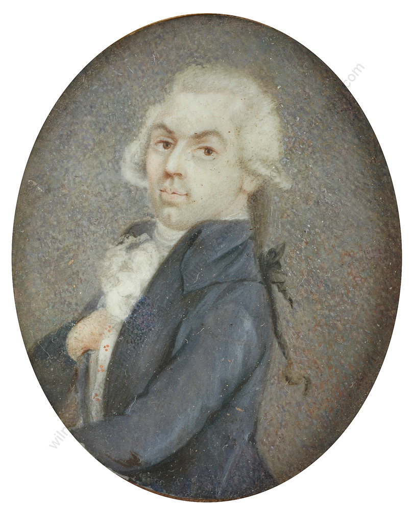 Daniel Nikolaus Chodowiecki (1726-1801)-Attrib. «Gentleman with pigtail», ~1780
