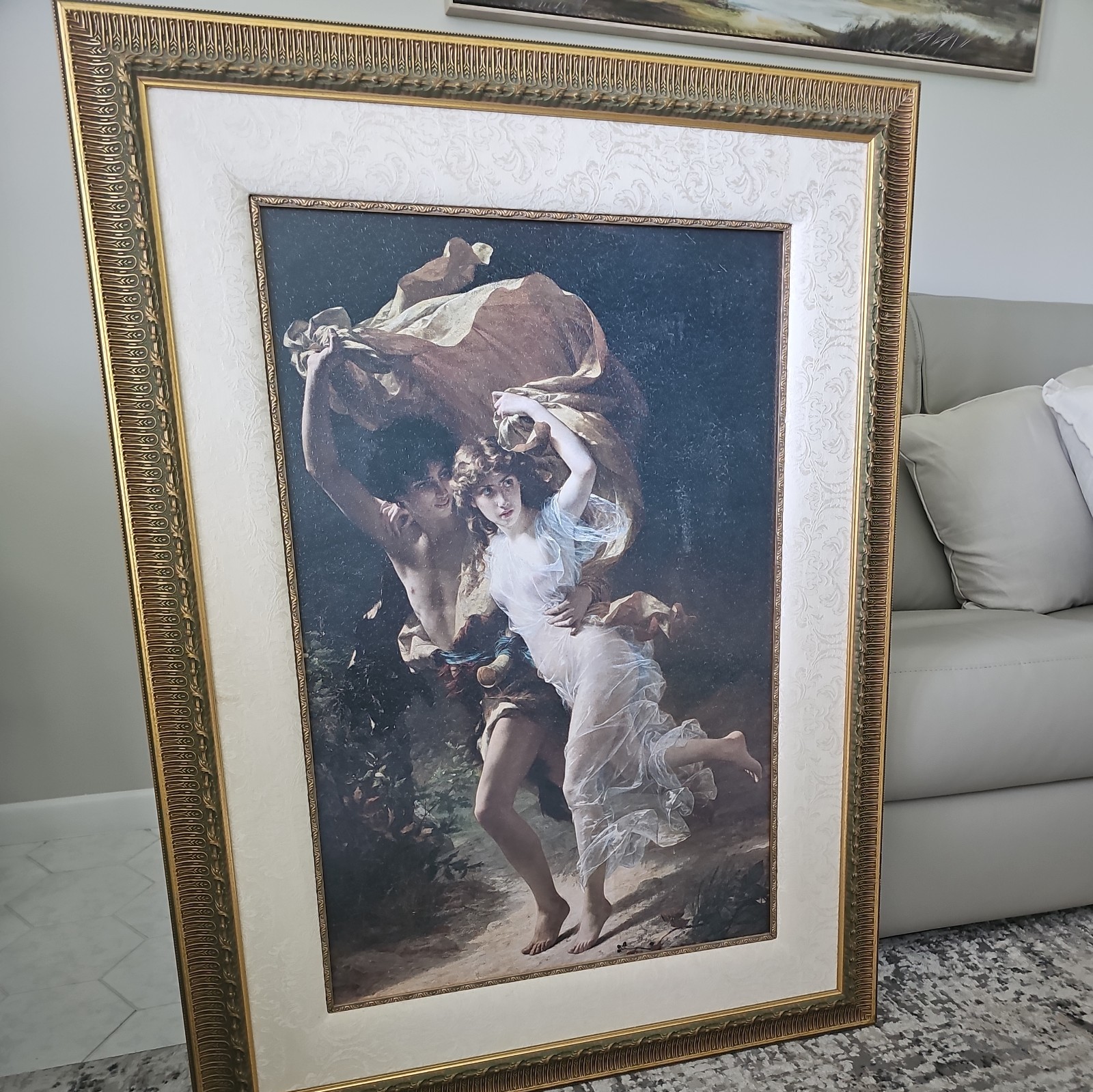 The Storm by Pierre Auguste Cot Oil Painting 34 x 45 inch.