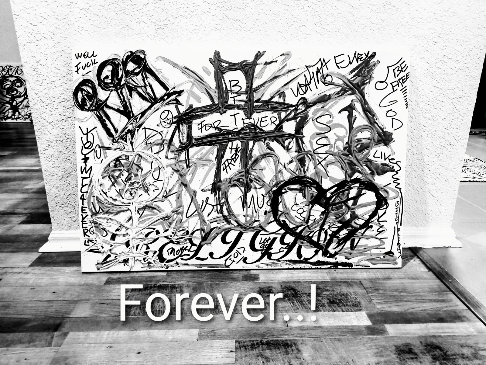 Forever …Abstract Graffiti, Trey Coppland ART. Acrylic, 24+36 in, 2026, Signed