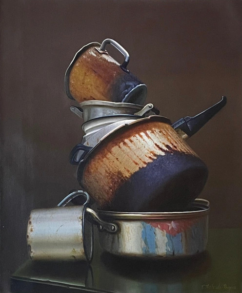 Eduardo Estrada Roque “Vivencias Amontonadas”2024 Oil on canvas Contemporary art