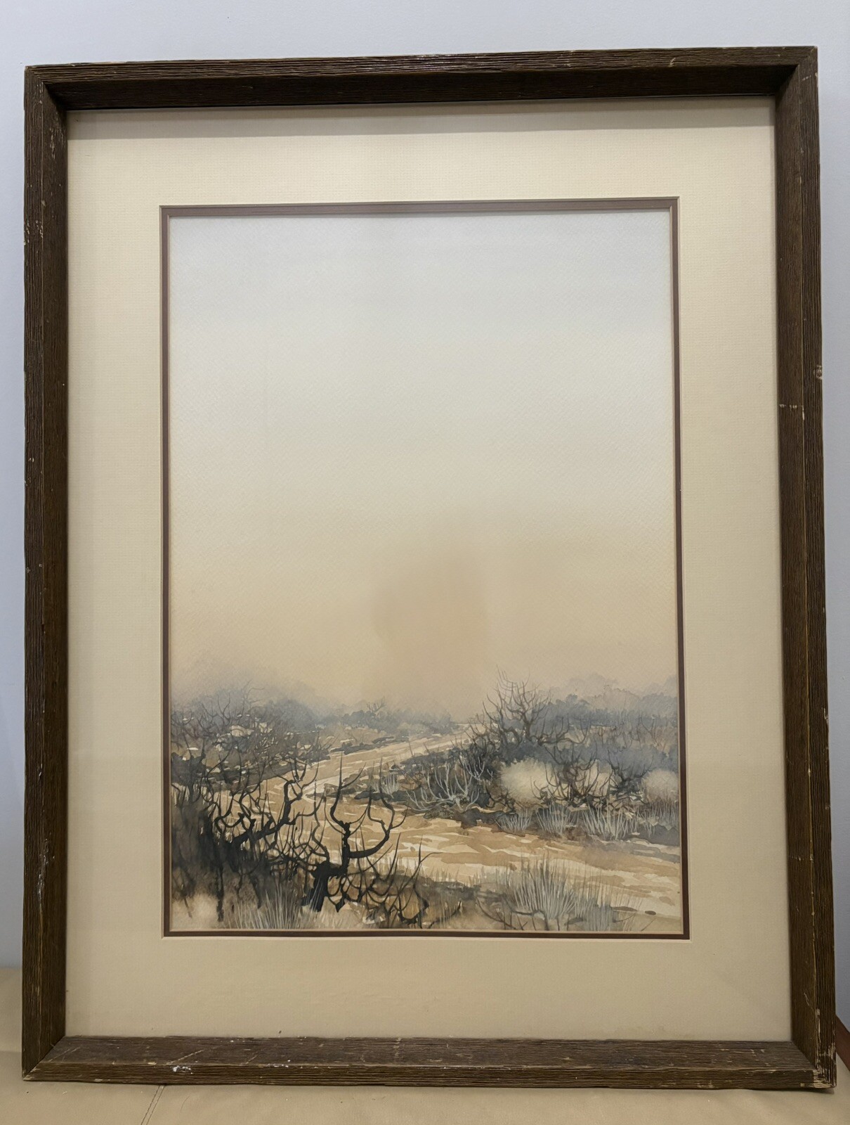 Original Watercolor Arid Landscape PAIR