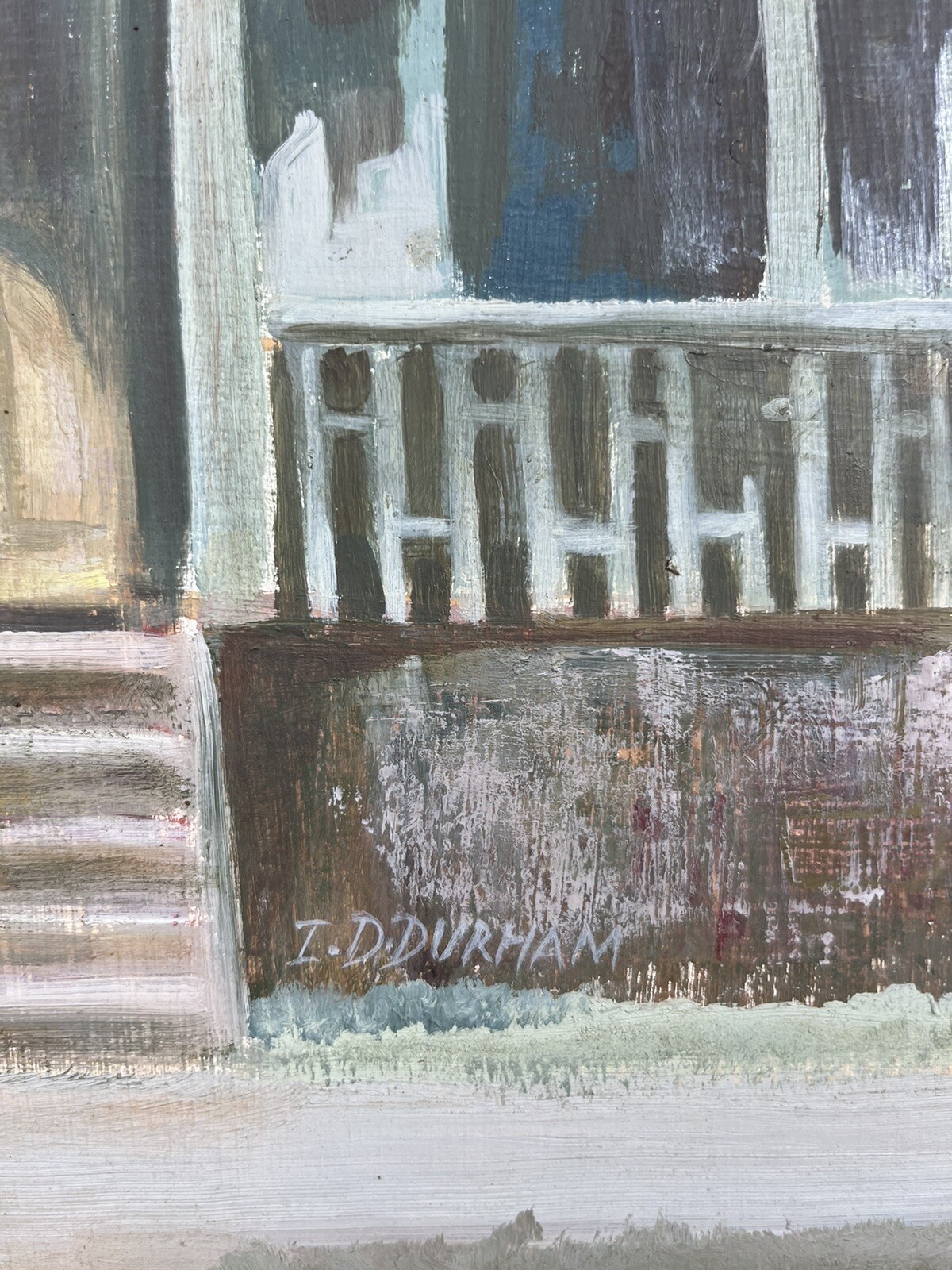 ISAIAH DAVIS DURHAM VIRGINIA ANTIQUE VICTORIAN HAUNTED BATES HOUSE PAINTING