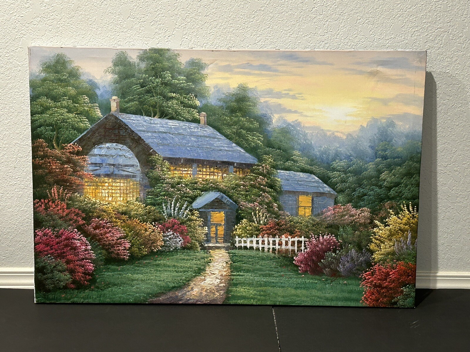 Cottage Pond Quality Hand Painted Oil Painting