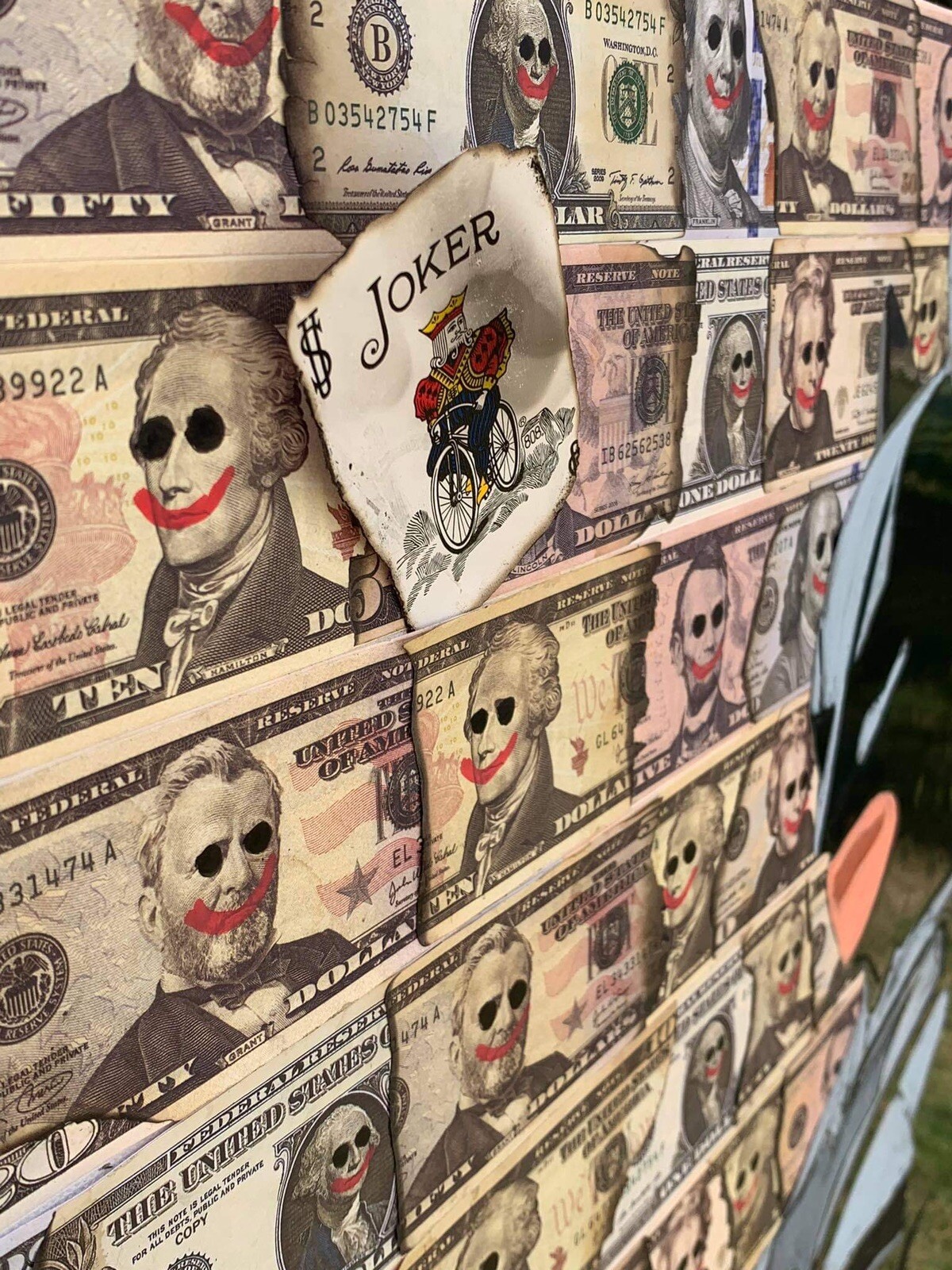 Batman the dark knight Joker print collage on canvas 24×30