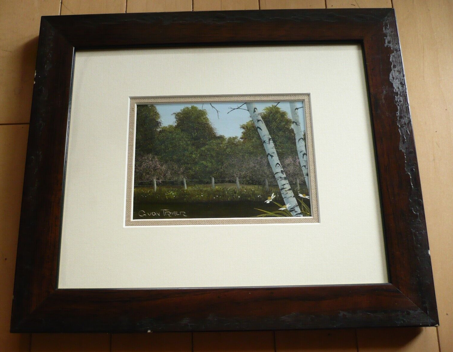 G. VON TRIER LISTED VINTAGE OIL IMPRESSIONIST PLEIN AIR MODERN REALISM LANDSCAPE