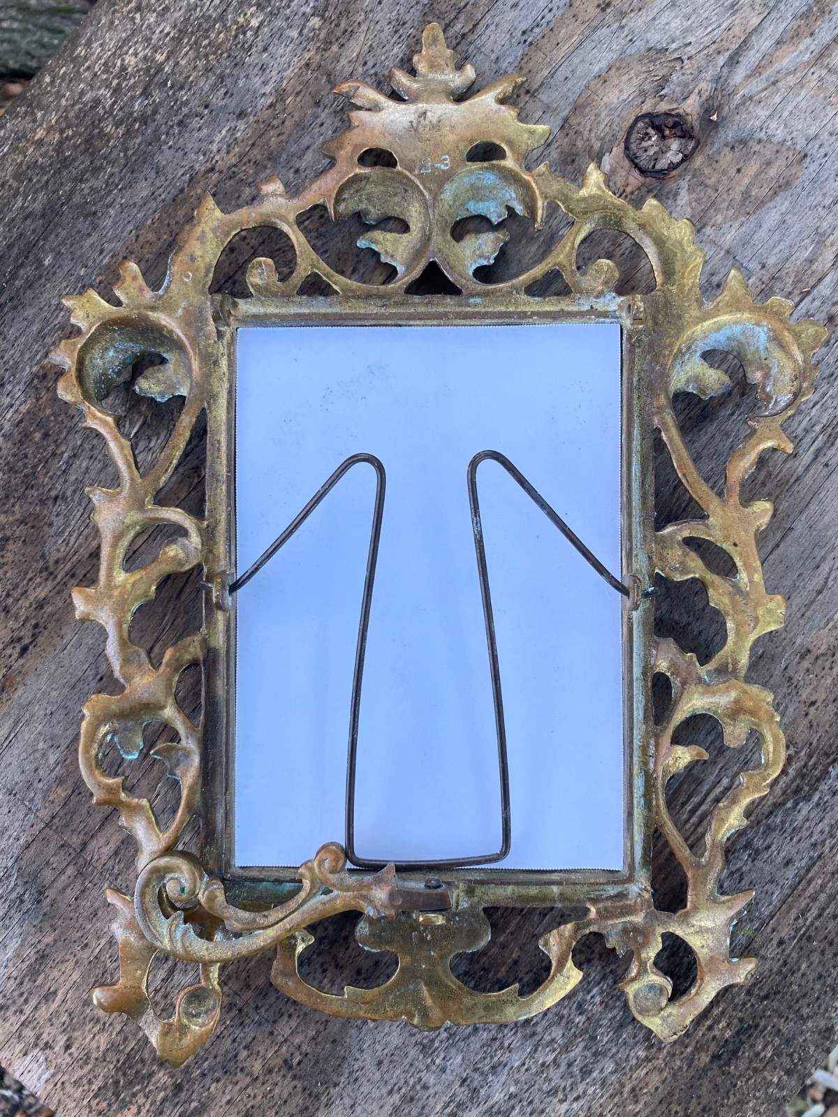 Virginia Metalcrafters Brass Frame + Abstract Painting