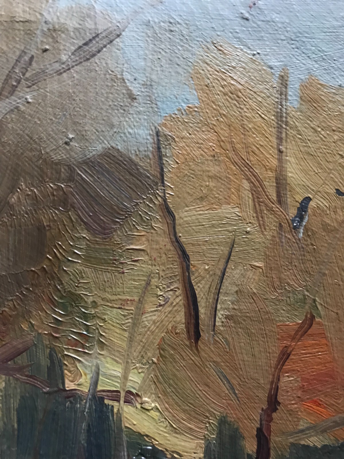 Oil Painting Forest Landscape Zabara S. Unframe Original Home Decor Art nAAA2246