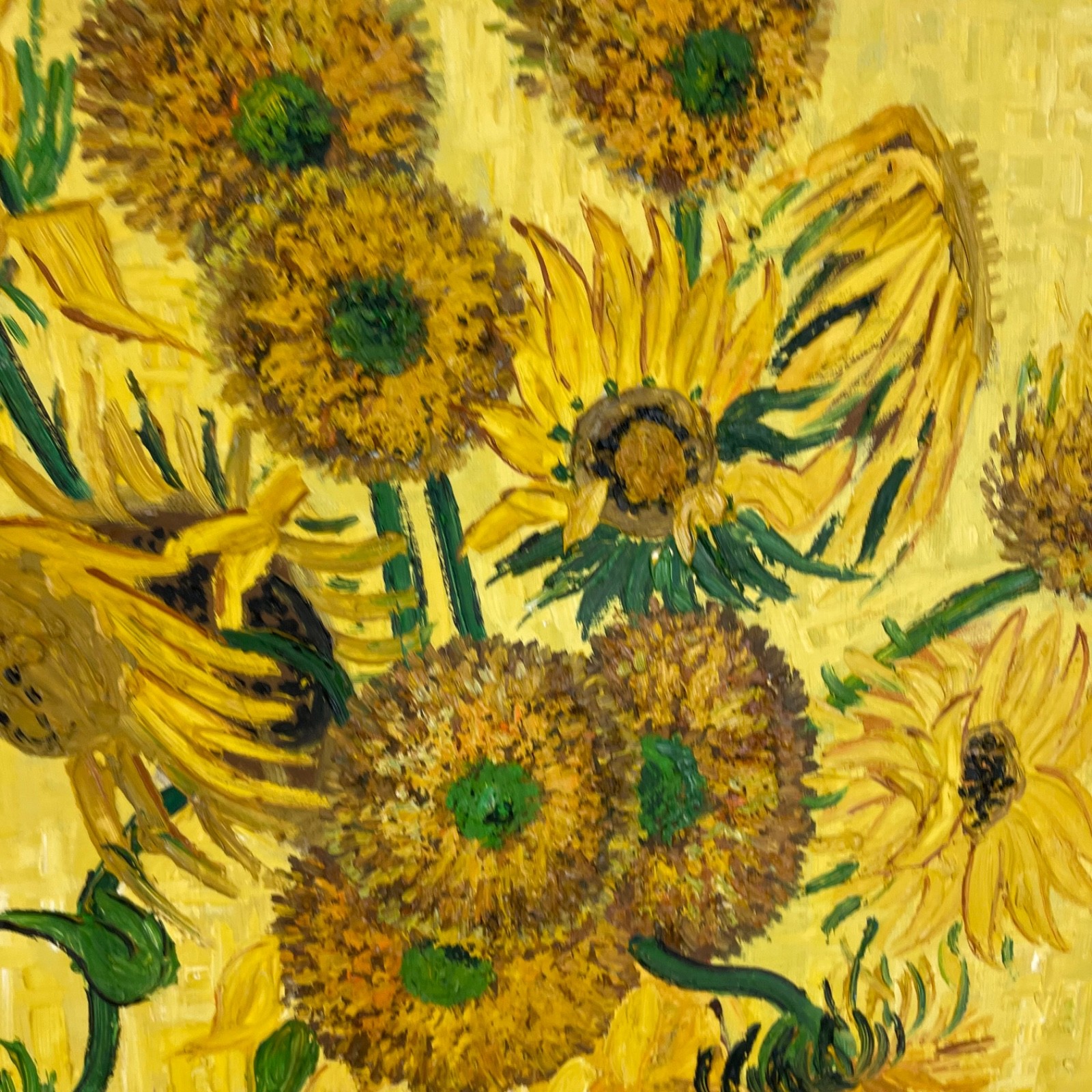 Van Gogh Sunflowers Reproduction Textured Oil Painting