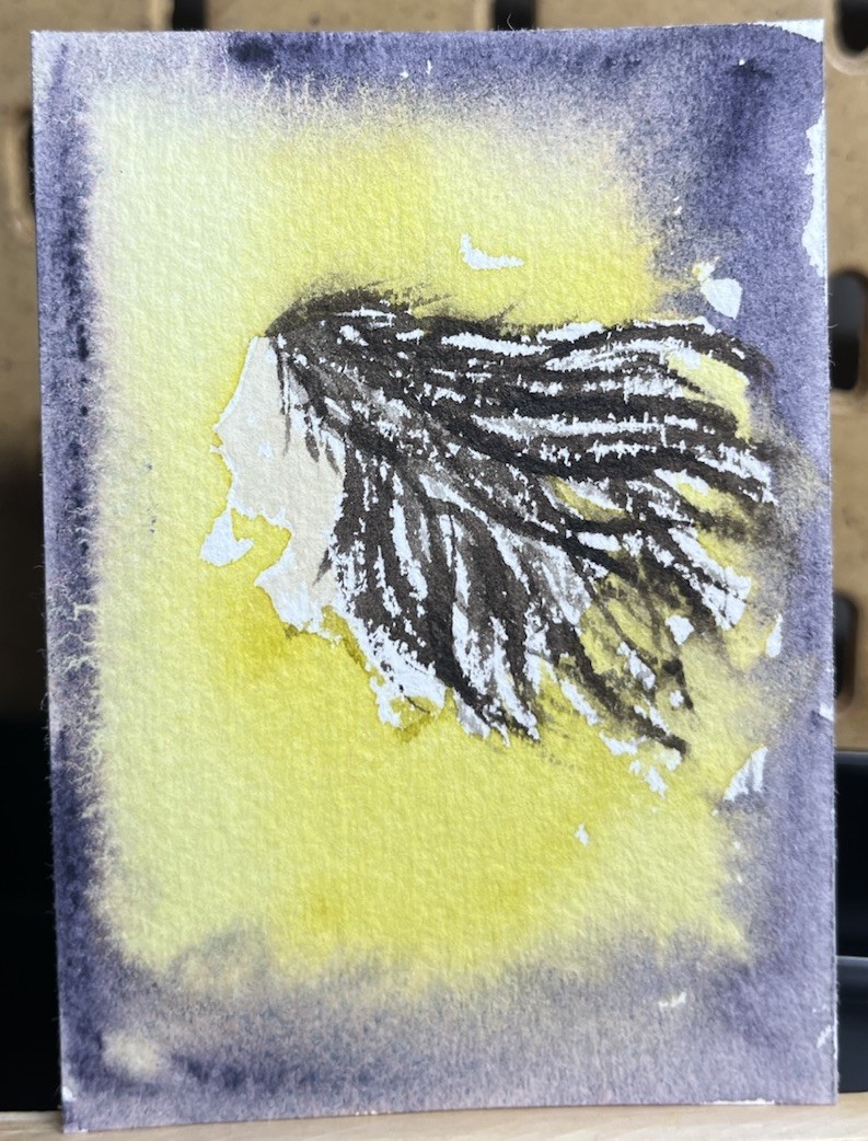 ACEO Original Art Card Watercolor Painting Magic Whimsy Myth annesartdesigns