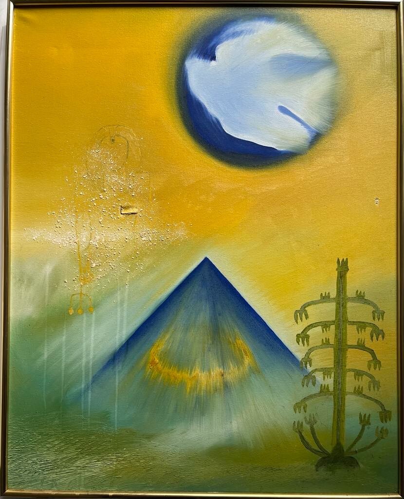 LUIS GERALDES PORTUGAL / AUSTRALIAN MODERN OIL «UNTITLED ABSTRACT» 1986
