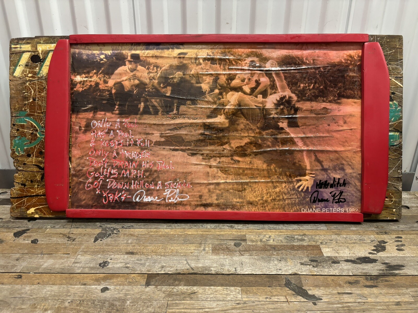 DUANE PETERS PUNK ROCK SKATE DECOUPAGE HELLS DITCH BALBOA BERT 1982