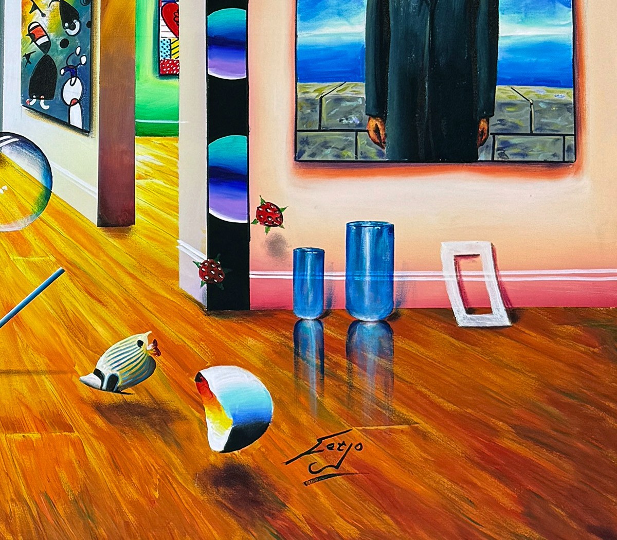 Ferjo «Master Collection» | Huge Original Painting on Canvas 49×69″ Surrealism