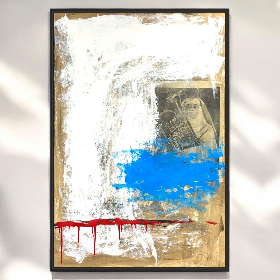 Original Mixed Media Abstract Modern Art Painting 24×36 «Soul Sister» Signed