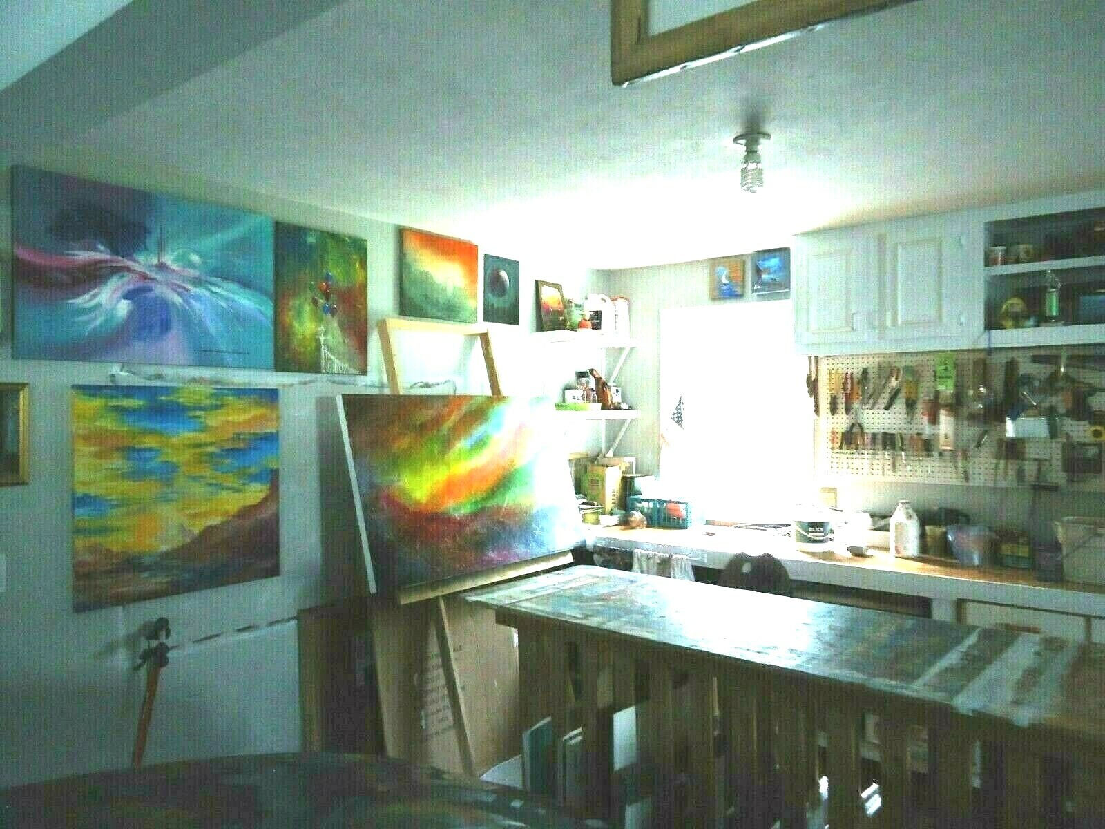 ORIGINAL PAINTING Signed «Wave Maker»14×14 stretched canvas Steven G. Graff